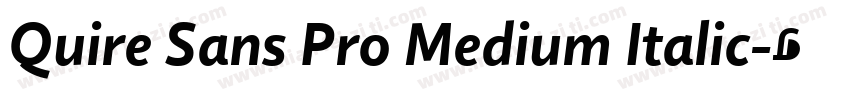 Quire Sans Pro Medium Italic字体转换